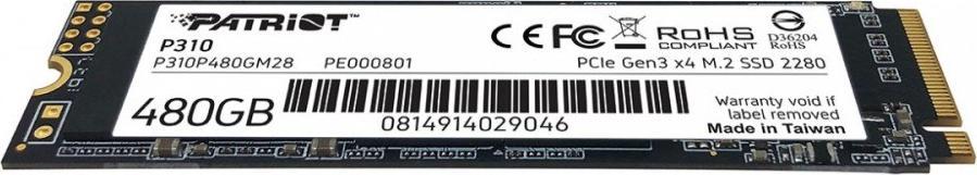 Disk SSD Patriot P310 . 480GB, M.2 2280 PCI-E x4 Gen3 NVMe