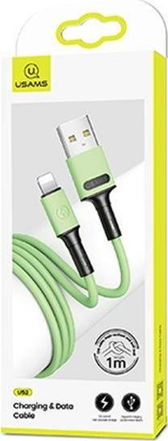 Kabllo USB Usams U52, USB A në Lightning, 1 m, jeshile