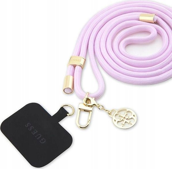 Varëse universale për telefon Guess CBDY Cord Nylon 4G Metal Charm, najlon, ari