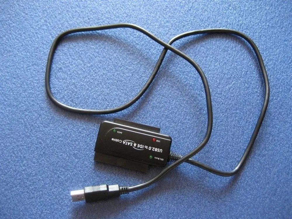 Adapter USB 2.0 PremiumCord IDE SATA, me kabllo, me furnizim shtesë me rrymë, i zi