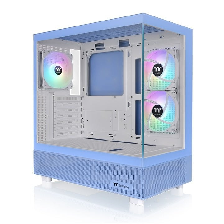 Kutia PC Thermaltake Tower, formë vertikale, për ftohje efikase, blu e çelët