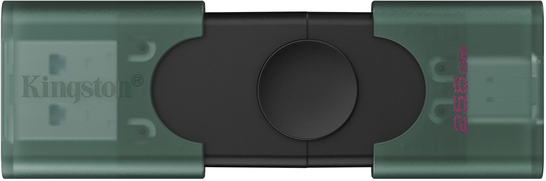 USB flash Kingston DataTraveler Duo, 256GB, USB 3.2 Type A dhe Type C, e zezë