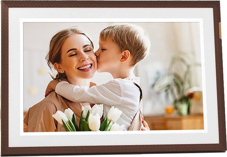 Kornizë dixhitale Arzopa D10, 10.1", ekran me prekje, kafe e errët