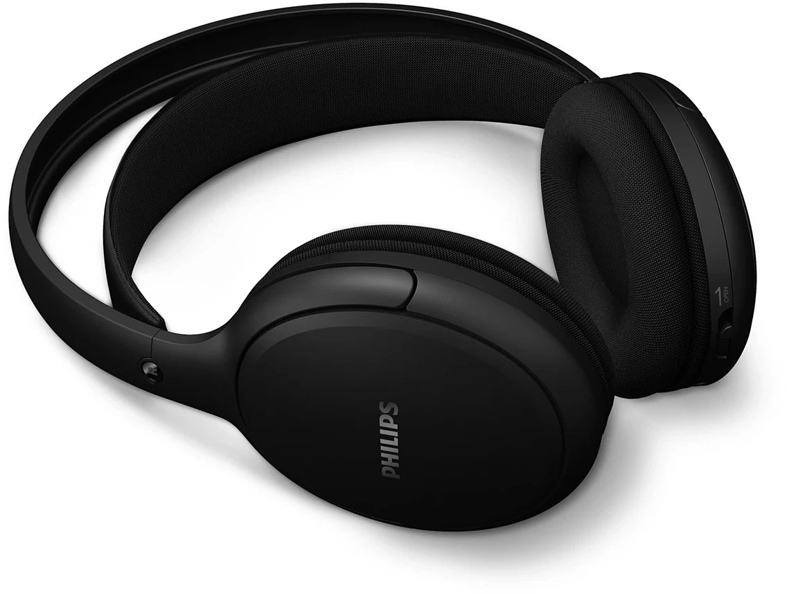 Kufje wireless Philips SHC5200M2, mbi vesh, të zeza