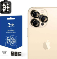 Mbrojtës kamerë 3MK Lens Protection Pro për iPhone 15 Pro 6.1", xham 9H, me kornizë montimi, ari i errët