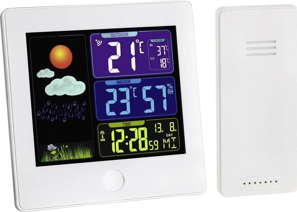 Stacion moti TFA SUN 35.1133.02, ekran me ngjyra, sensor pa kabllo, gri