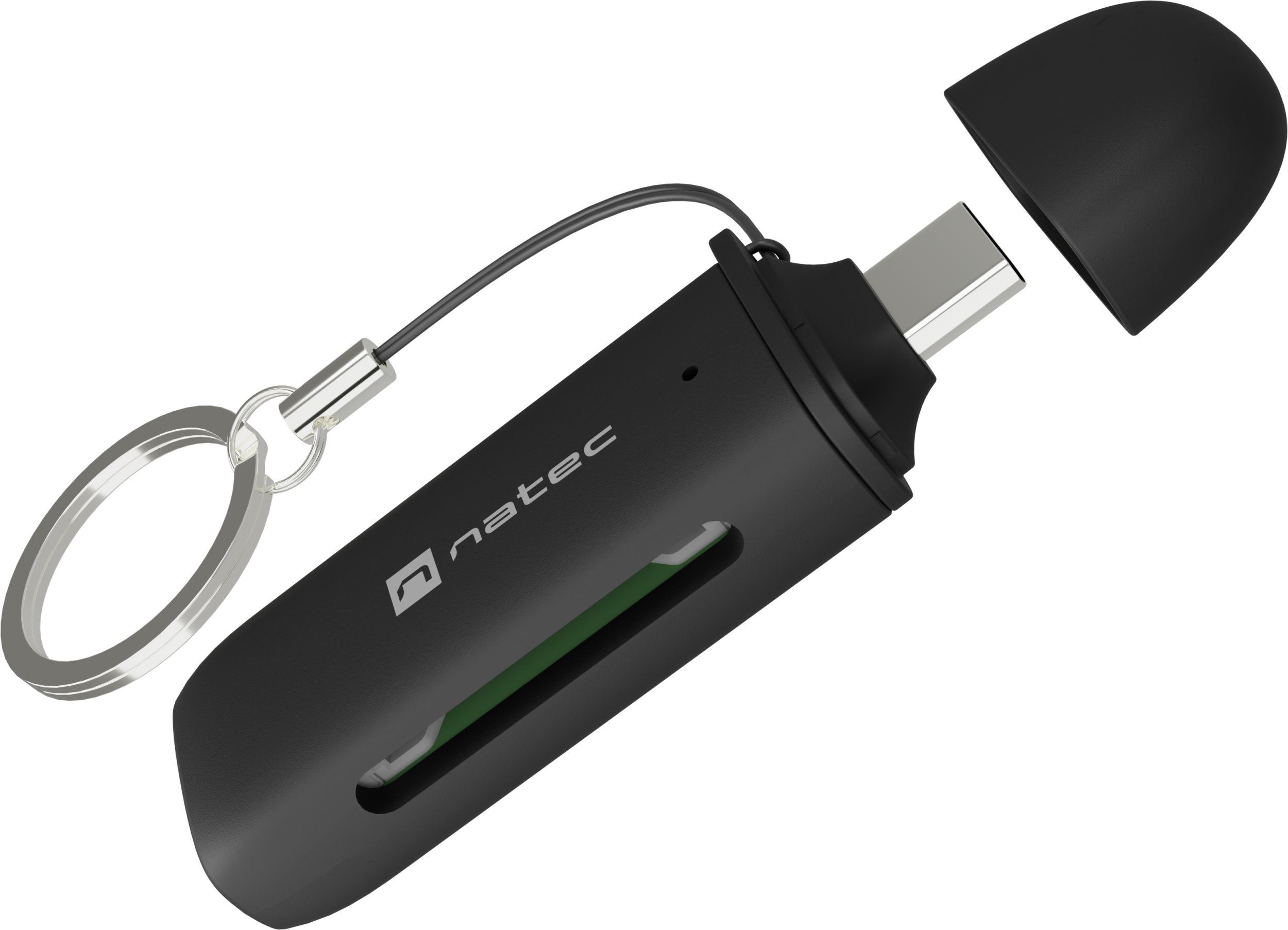 Lexues kartelash Natec Scarab NCZ-2365, USB 3.2 Gen 1, USB-C, gri