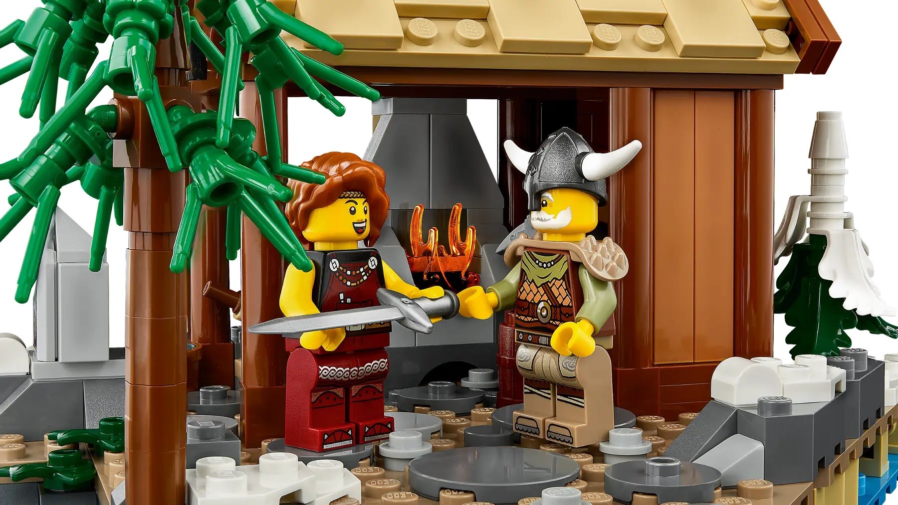 Lodër ndërtimi LEGO Ideas Viking Village 21343, mbi 2000 pjesë, shumëngjyrëshe
