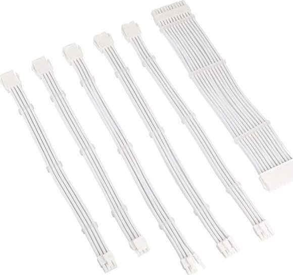 Set zgjatues kabllosh Kolink Core Adept, braided, 35cm, i bardhë