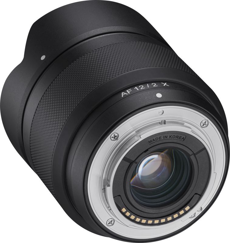 Objektiv Samyang AF 12mm F2 për Fujifilm X, kënd i gjerë, i zi