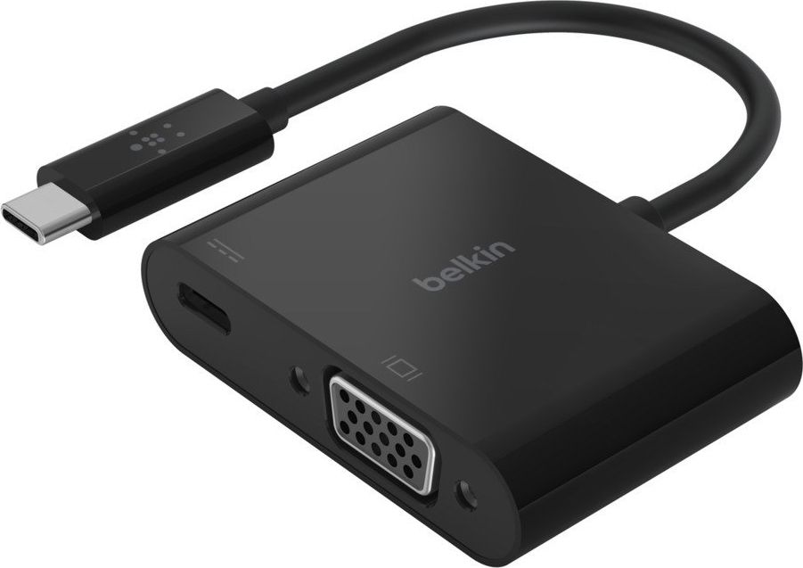 Адаптер USB C Белкин AVC001BTBK, VGA, Power Delivery 60W, црн