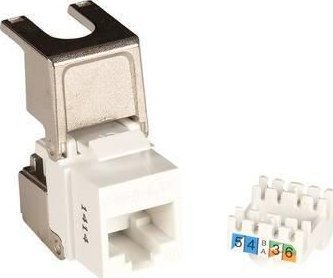 Prizë rrjeti Lanview PRO Cat6a, RJ45, modulare, metalike e bardhë