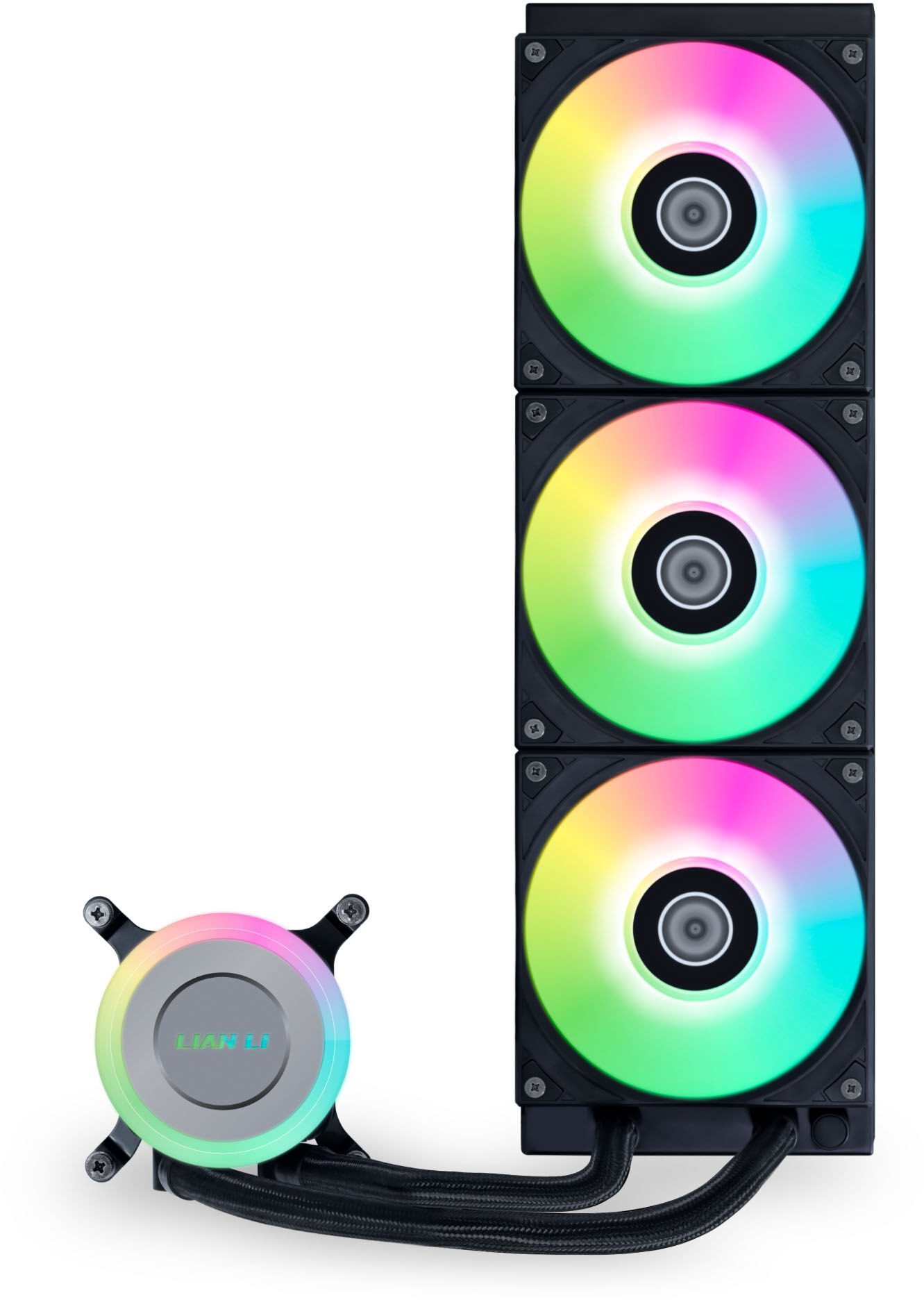Ftohës liquid CPU Lian Li GA II Lite 360 RGB, radiator 360mm, 3 ventilatorë, i zi