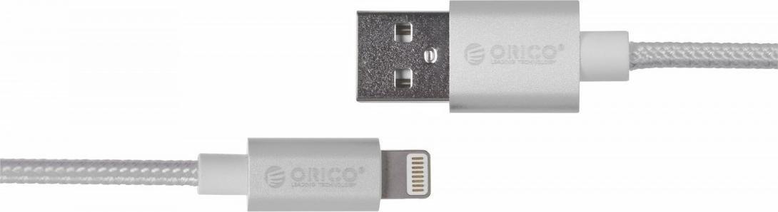 Kabllo USB Orico USB A në Lightning, 1m, 2.4A, e hirtë