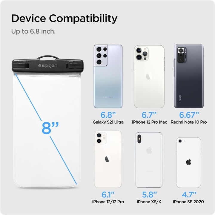 Mbrojtëse e papërshkueshme nga uji Spigen A601, 2 copë, transparente