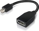 Përshtatës Lenovo DisplayPort Mini Cable - DisplayPort, 0.15m, e zezë