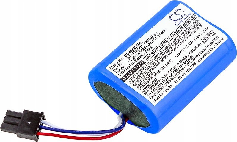 Bateri portative Zebra AK18353-1 BT17790, 1500mAh, për IMZ320 MZ220 MZ320 MZ420L, e zezë