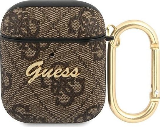 Këllëf për AirPods Guess 4G Protective Case, për gjenerata 1 dhe 2, kafe
