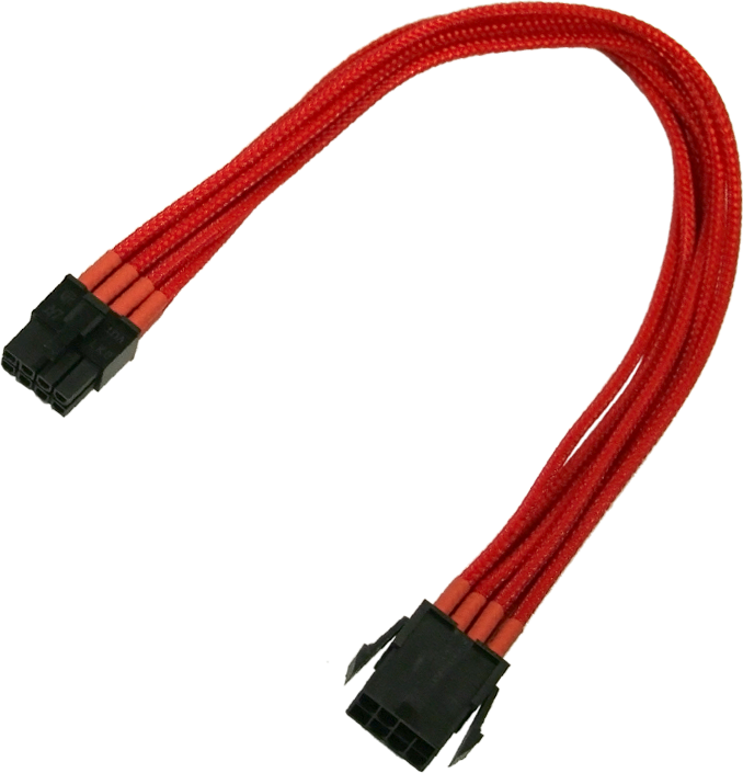Kabllo Nanoxia, PCIe 8-pin, 0,3m, e kuqe