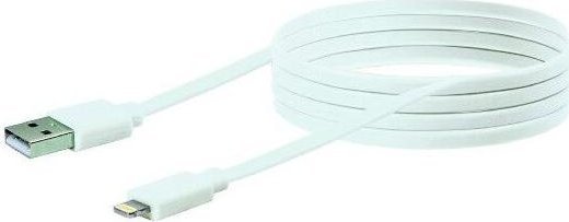 Kabllo USB Schwaiger LKF200L532, USB A në Lightning, 2 m, e bardhë