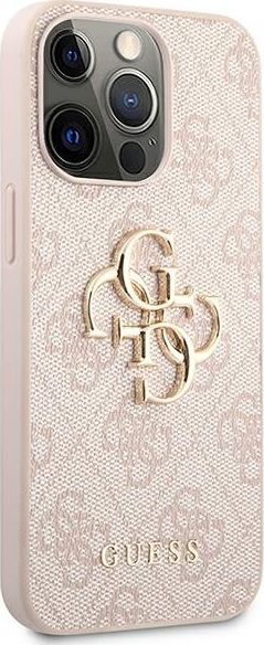 Mbështjellëse telefoni GUESS Golden Logo, për iPhone 13 Pro, rozë