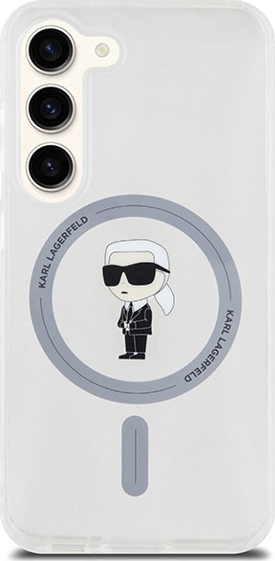 Kuti mbrojtëse Karl Lagerfeld IML Ikonik MagSafe për Samsung Galaxy S23, transparente