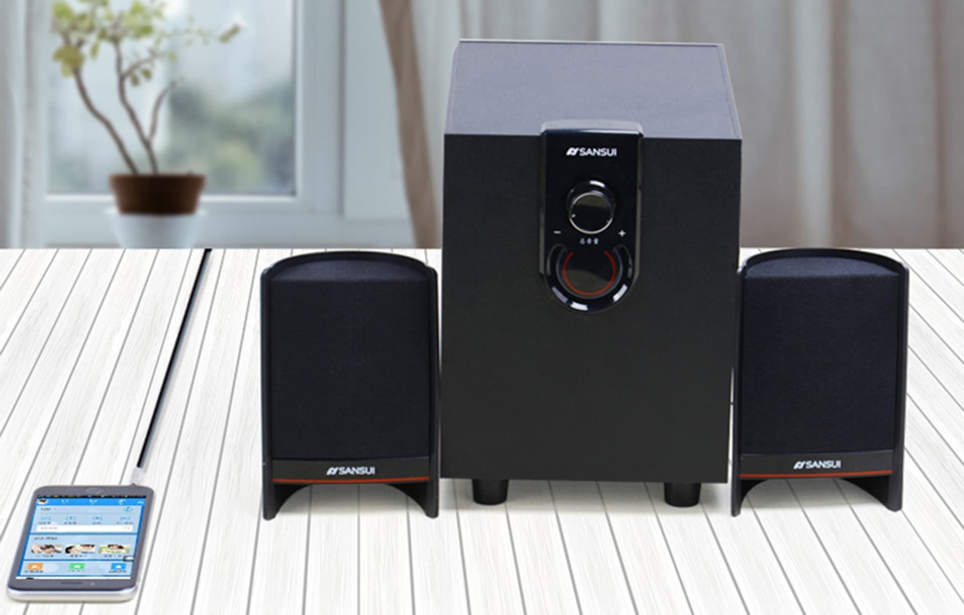 Kabllo audio Vention, 3.5mm në 2x RCA, 0.5m, metalike, e zezë