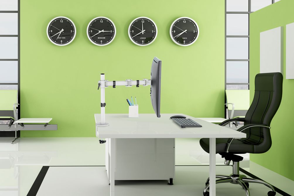 Ракo држач за монитор Neomounts NM-D135WHITE, 10"-30", бел