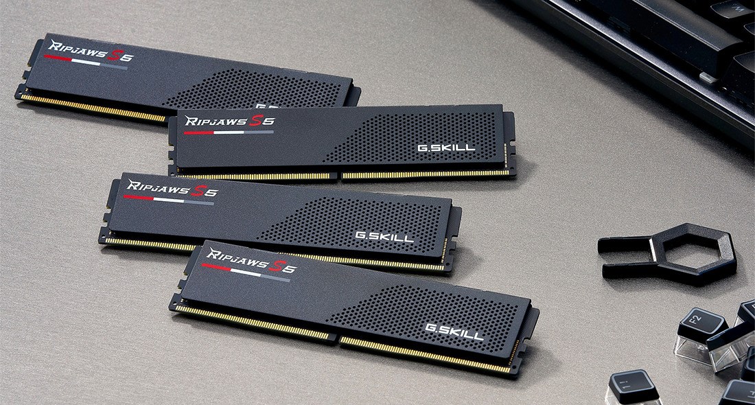 Memorie RAM G.Skill Ripjaws S5, 32GB (2x16GB), DDR5, 6000MHz, e zezë