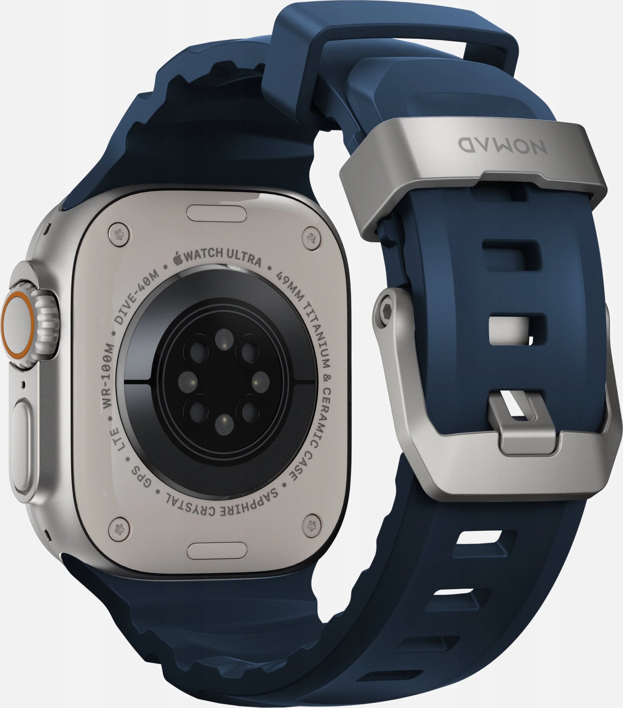 Rrip sportiv për Apple Watch Rocky Point Atlantic, 46mm 49mm, gome FKM, titanium natyral