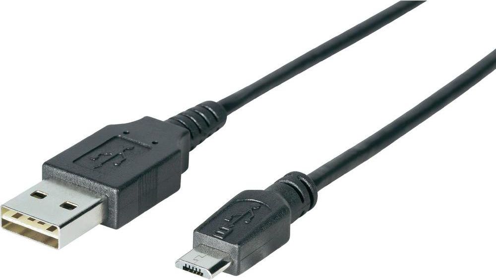 Kabllo Sharkoon USB-A - microUSB, 2m, e zezë