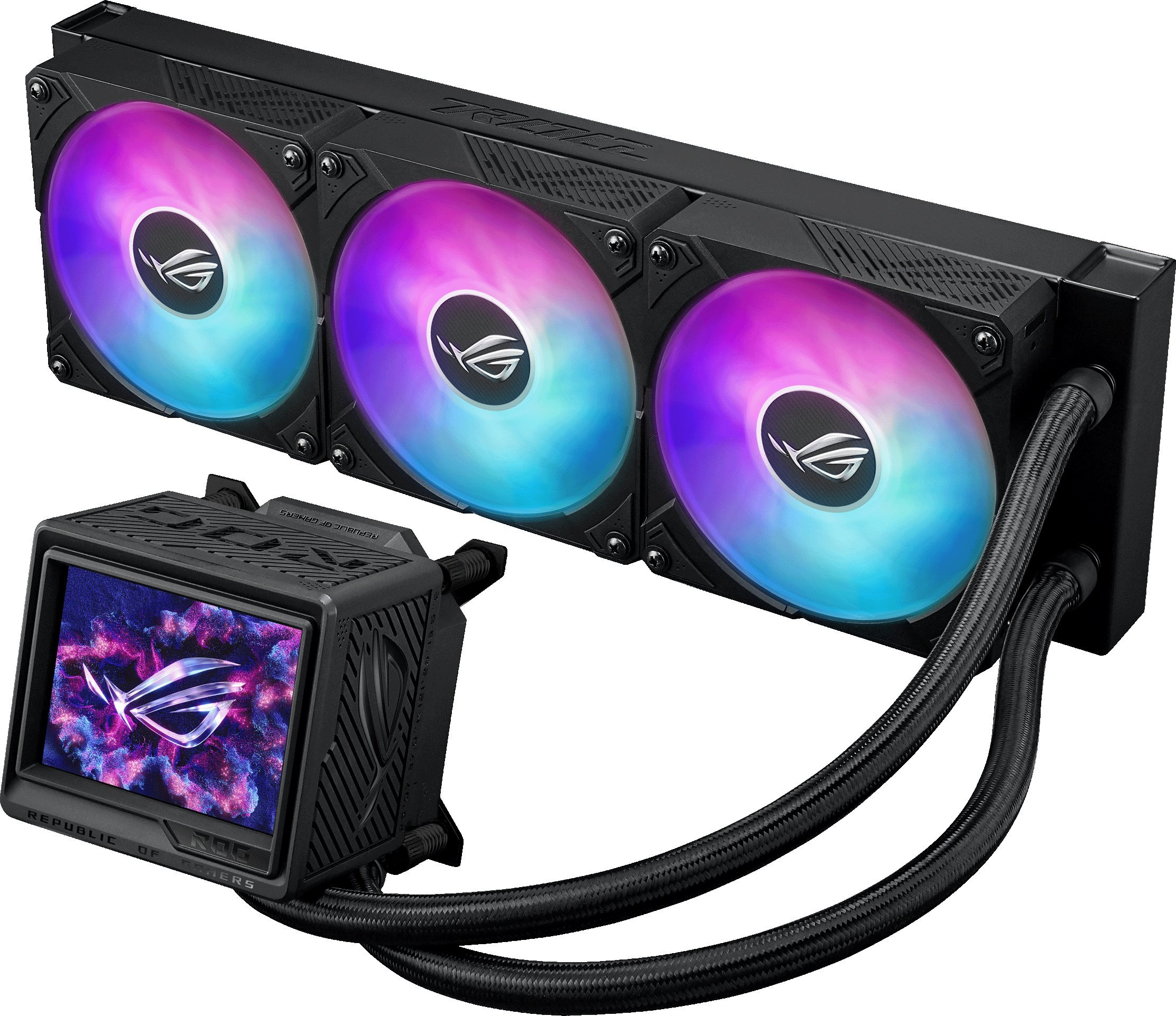 Ftohës likuid AIO ASUS ROG Ryujin III 360 ARGB Extreme, 360 mm, ekran 3.5", i zi