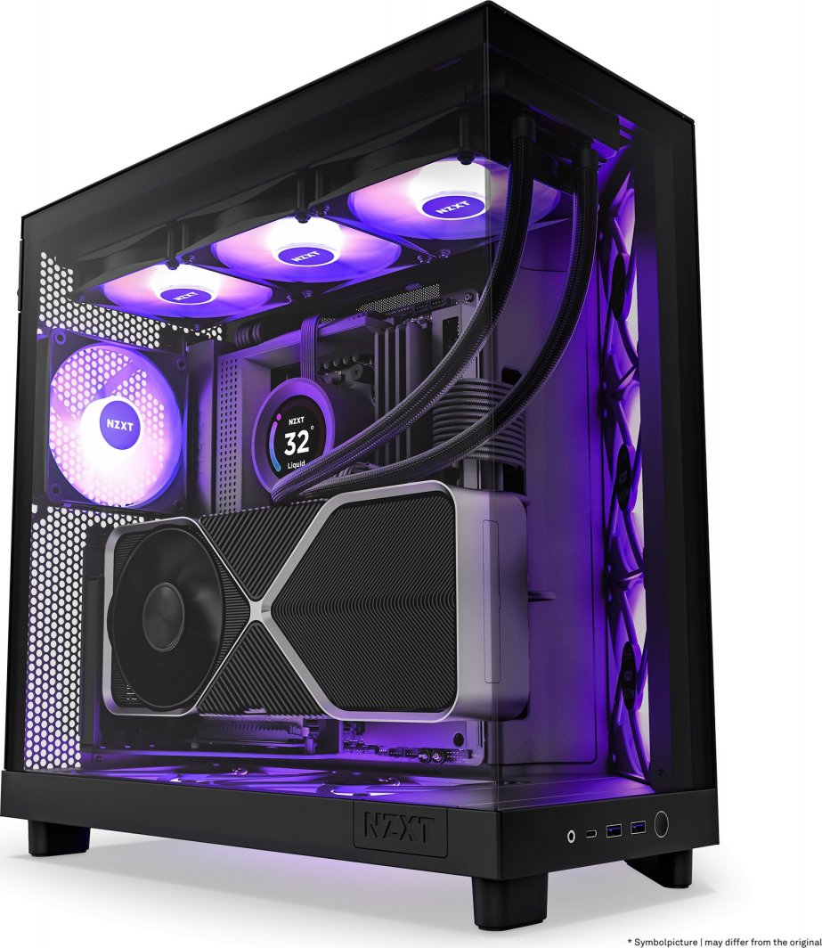 Kasë Nzxt H6 Flow, e zezë