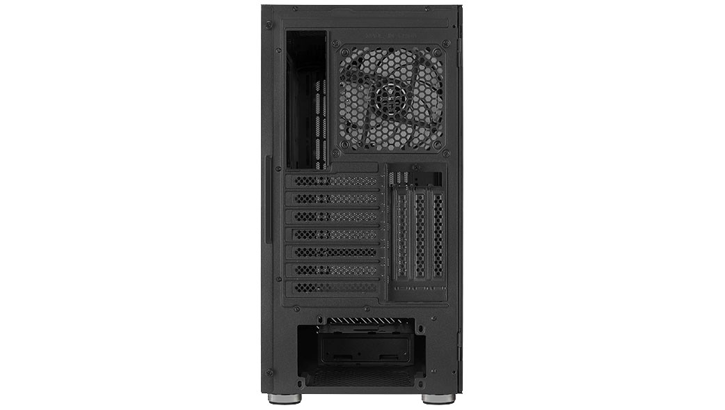 Kuti kompjuteri Aerocool Graphite FRGB, mid tower, panel xhami i temperuar, e zezë