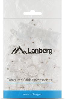Set prizash për kabllo rrjeti Lanberg RJ45 (8P8C) CAT.6 UTP (100 PCS), 100 copë