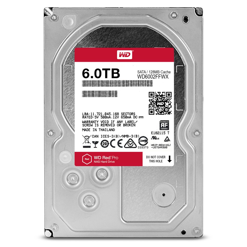 Hard Disk WD Red Pro WD6002FFWX, 6TB, 7200 RPM, 128MB Cache