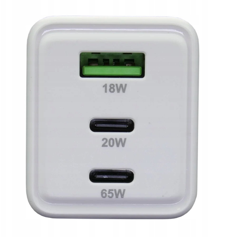 Karikues mural Everactive 65W, 1x USB, 2x USB C, i bardhë