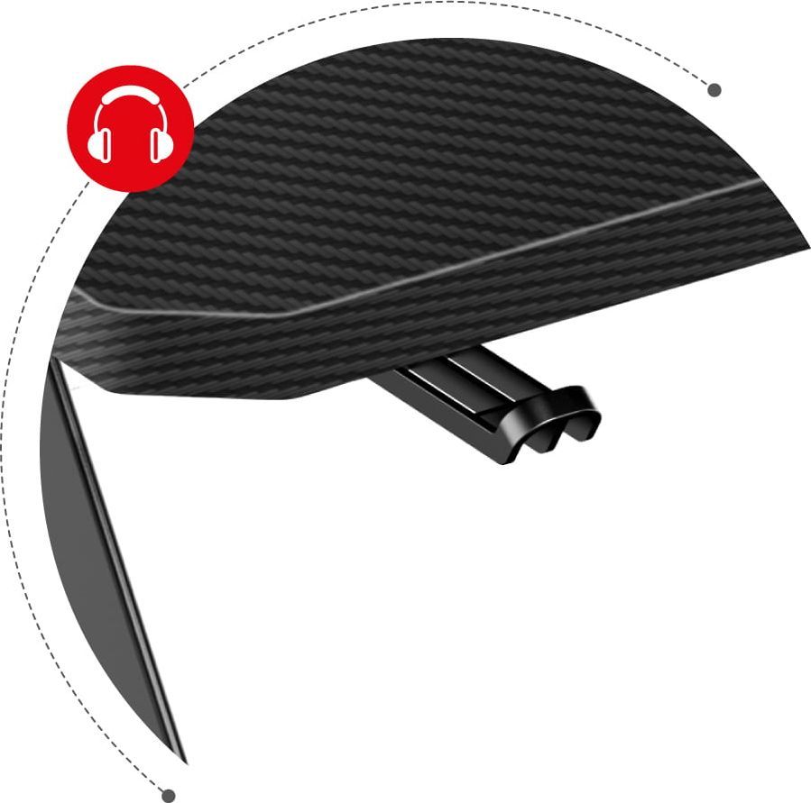 Tavolinë për kompjuter Huzaro Hero 2.8, 140 cm x 60 cm, e zezë