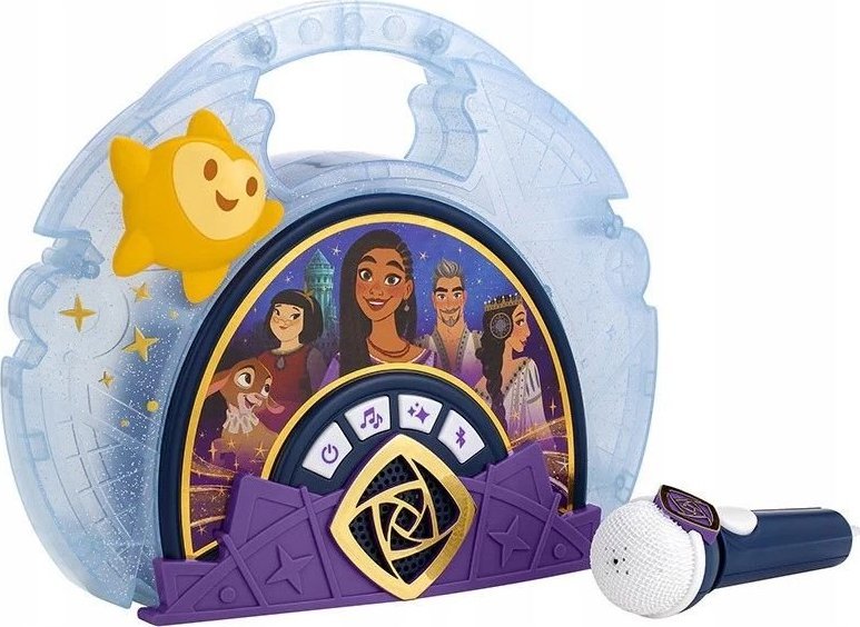Boombox karaoke Disney Wish, Bluetooth, muzikë e integruar, shumëngjyrëshe