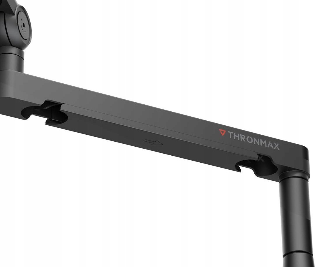 Krah mikrofoni Thronmax Twist S6, profil i ulët, menaxhim kabllosh, metalik, i zi