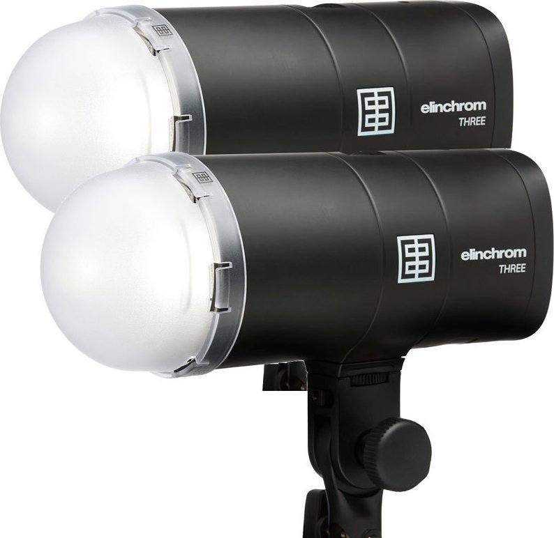 Set blicash Elinchrom THREE Off Camera Flash Dual Kit, 261Ws, me bateri Li Ion, i zi
