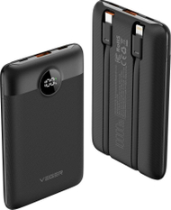 Power Bank Veger C11, 10000mAh, 22.5W PD, me kabllo Lightning dhe USB C, i zi
