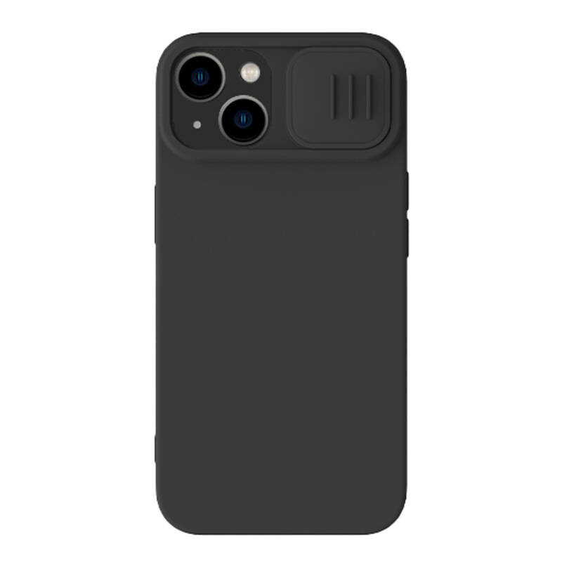Mbulesë telefoni Nillkin CamShield Silky Silicone për iPhone 15 Plus, silikon, e zezë