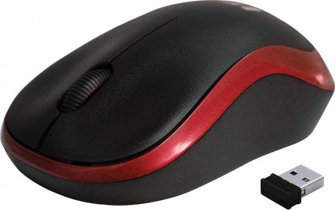 Maus Rebeltec METEOR, wireless, USB, i zi dhe i kuq