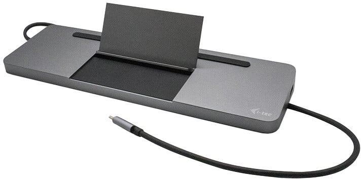 I-tec USB-C метална приклучна станица, троен дисплеј со низок профил + испорака на енергија 85 W, сива боја