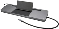 I-tec USB-C метална приклучна станица, троен дисплеј со низок профил + испорака на енергија 85 W, сива боја