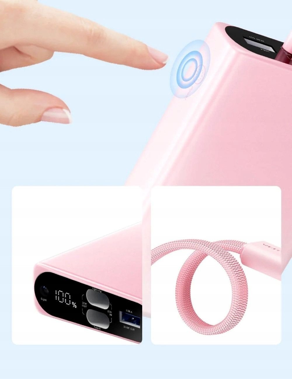Power bank Vention FHZJ0, 10000mAh, 22.5W, ngjyrë gold