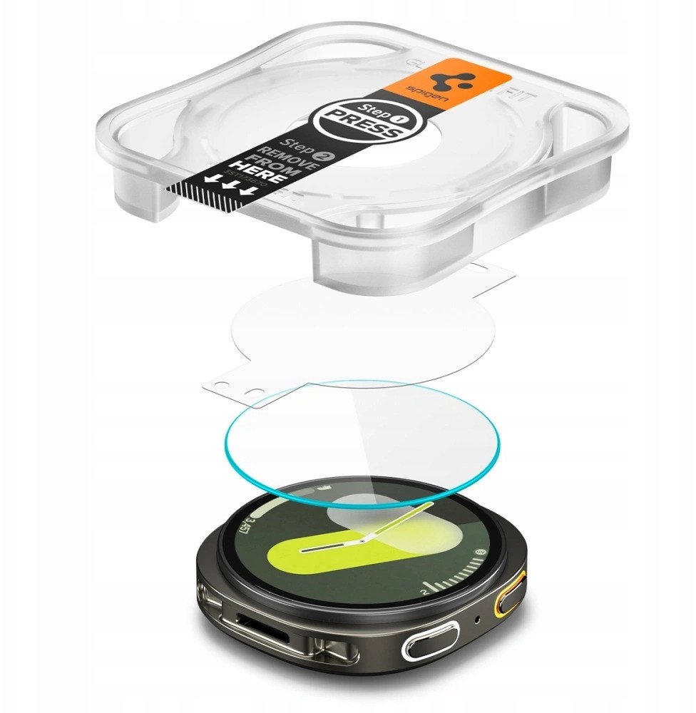 Mbrojtës ekrani Spigen GlasTR EZ FIT për Galaxy Watch 8 44mm, xham i temperuar, set 2 copë, transparent
