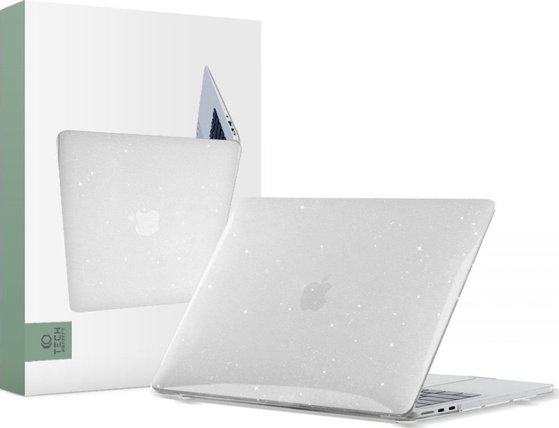 Mbulesë laptopi Tech-Protect SmartShell, për MacBook Air 13" 2022, glitter transparente