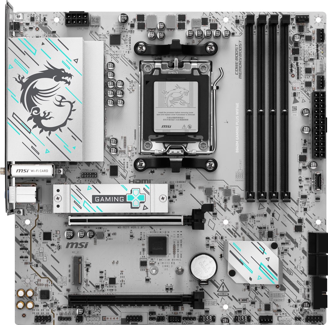 MSI B840M GAMING PLUS WIFI6E - micro ATX, Pllakë amë